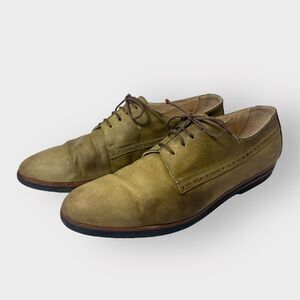 Cole Haan Olive Green Suede Lace-Up Flats